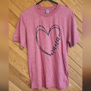 Gildan Pink Mama Heart Softstyle Medium Tshirt